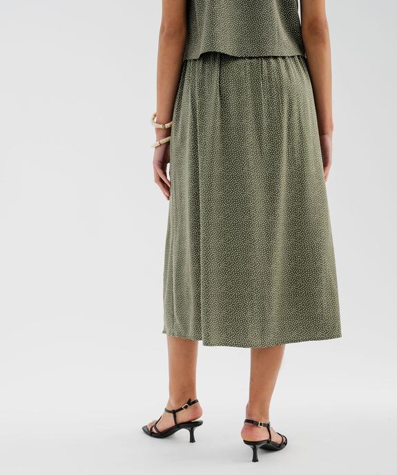 Jupe à taille élastiquée en viscose fluide imprimée femme vue3 - GEMO 4G FEMME - GEMO