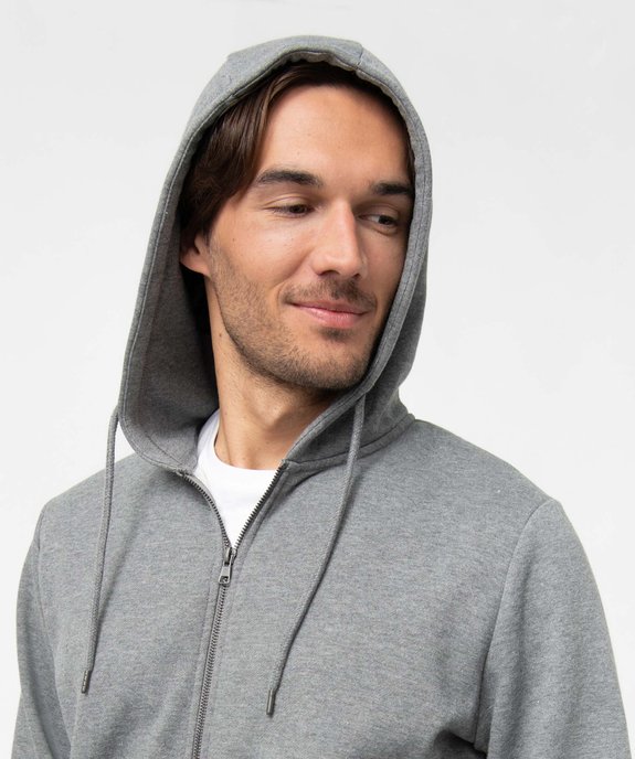 Sweat zippé à capuche homme vue5 - GEMO 4G HOMME - GEMO