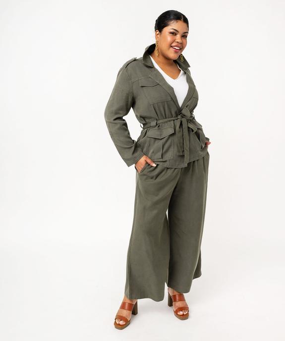 Pantalon en Lyocell femme grande taille - GEMO (G TAILLE) Pantalon en Lyocell femme grande taille vue5 - GEMO (G TAILLE) - GEMO