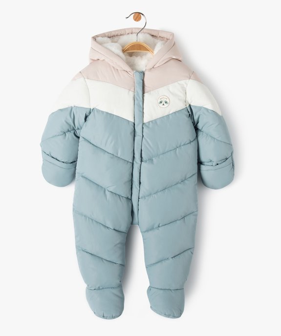 Combinaison pilote à capuche doublure fourrure imitation bébé vue1 - GEMO 4G BEBE - GEMO