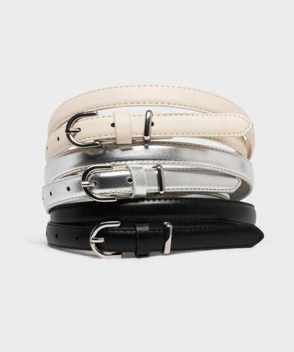 Ceintures fines assorties femme (lot de 3) vue1 - GEMO (ACCESS) - GEMO