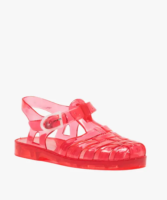 Sandales de plage bébé fille en plastique coloré vue2 - GEMO (PLAGE) - GEMO
