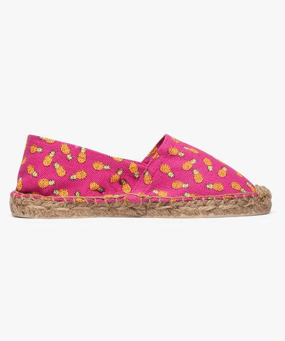 Espadrilles motif ananas vue1 - GEMO (PLAGE) - GEMO