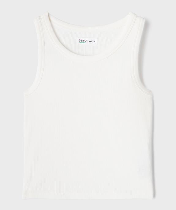 Débardeur court en maille côtelée fille vue1 - GEMO 4G FILLE - GEMO