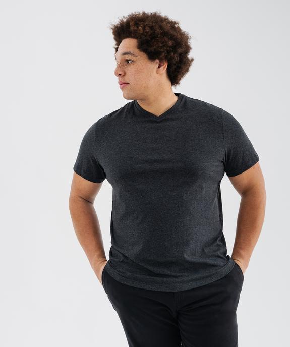 Tee-shirt manches courtes à col V homme vue4 - GEMO 4G HOMME - GEMO