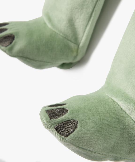 Pyjama en velours avec motif dinosaure bébé garçon vue3 - GEMO(BB COUCHE) - GEMO