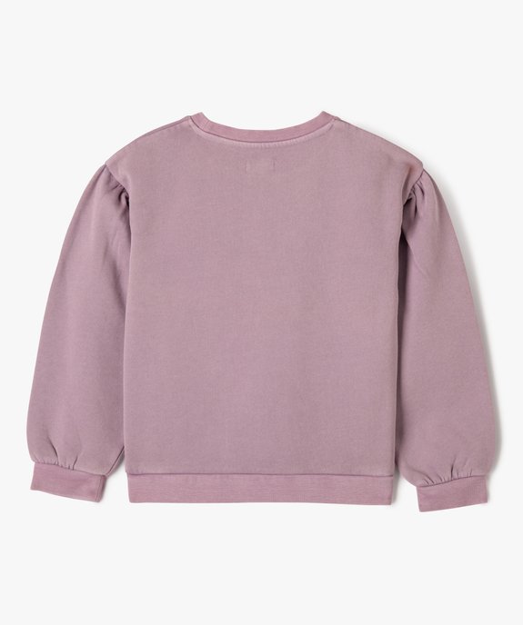Sweat loose patiné à manches blousantes fille vue3 - GEMO (ENFANT) - GEMO