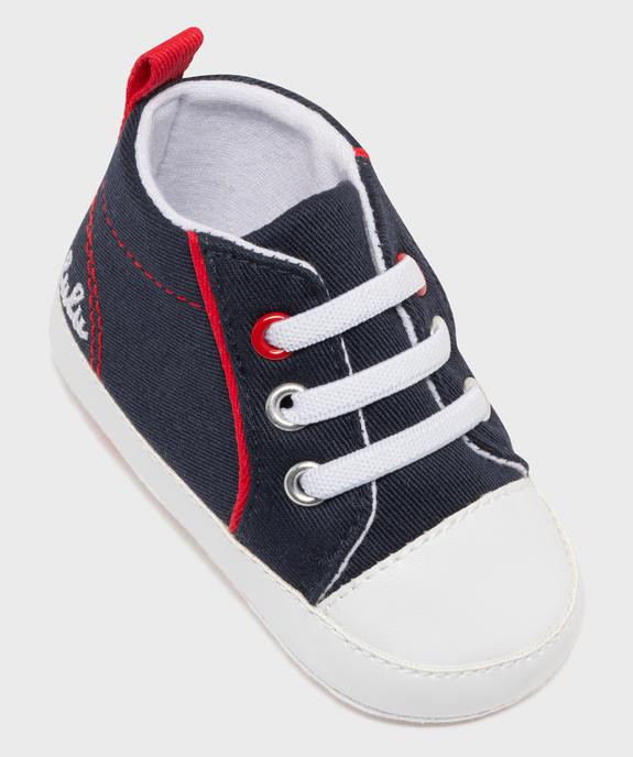 Chaussons de naissance en toile look tennis bébé - LuluCastagnette vue5 - LULU CASTAGNETTE GEMO FOR GOOD - GEMO