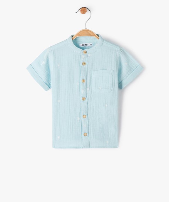 Chemise bébé garçon en gaze de coton imprimée vue1 - GEMO(BEBE DEBT) - GEMO