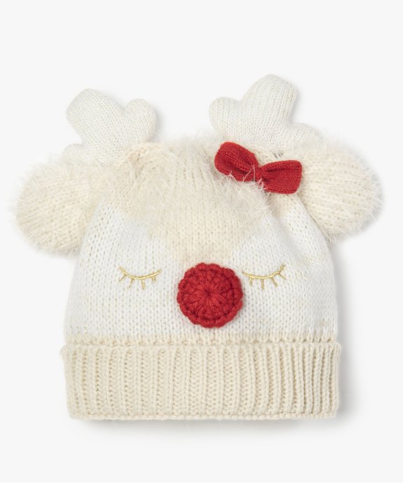 Bonnet de Noël fille en maille pailletée vue1 - GEMO (ENFANT) - GEMO