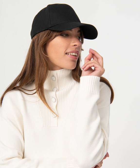 Robe pull femme avec col montant boutonné vue2 - GEMO(FEMME PAP) - GEMO