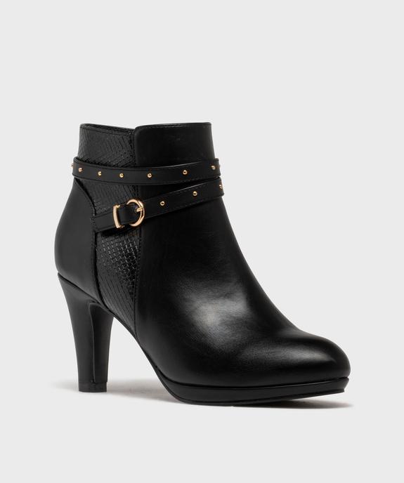 Bottines à talon avec en suédine femme - Valentina Baldano vue2 - VALENTINA BALDA - GEMO