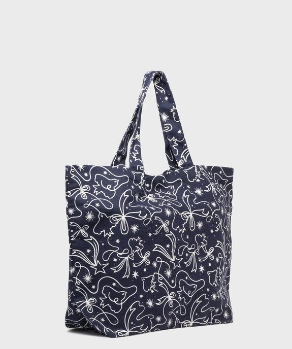 Tote bag grand format en coton imprimé - Gémo x Lulu la Nantaise vue3 - GEMO (ACCESS) - GEMO