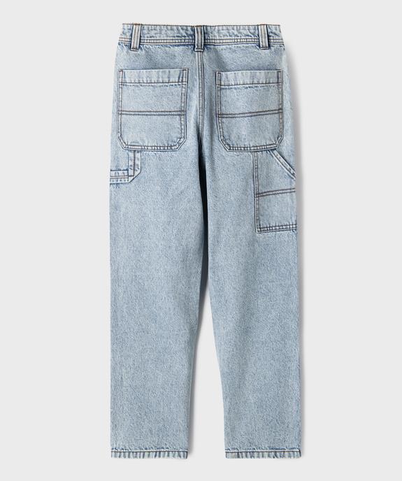 Jean Regular charpentier à taille réglable garçon vue4 - GEMO (JUNIOR) - GEMO