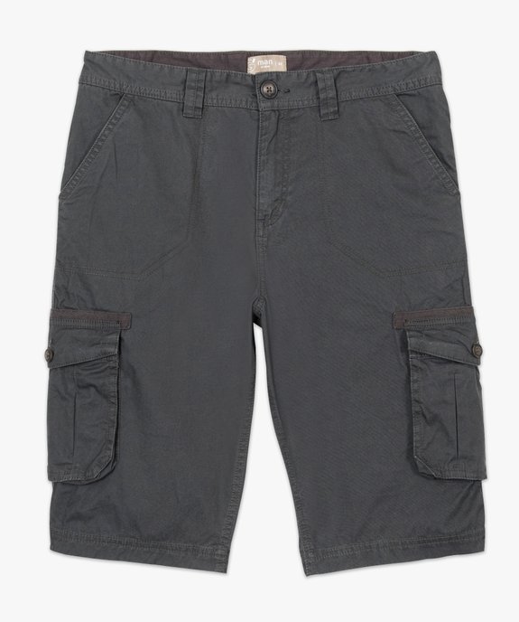 Bermuda uni à poches multiples vue4 - GEMO (G TAILLE) - GEMO