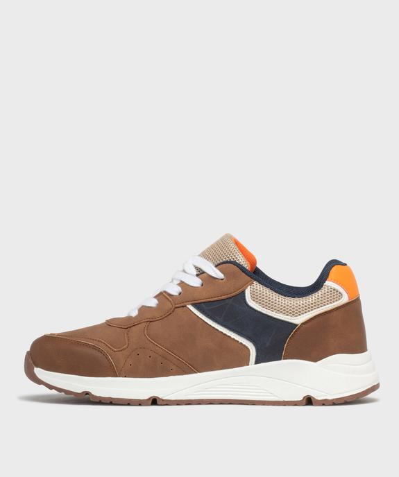 Baskets basses retro running à lacets garçon - Schott vue3 - SCHOTT - GEMO