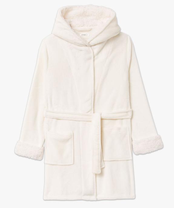 Peignoir en velours avec capuche femme vue4 - GEMO(HOMWR FEM) - GEMO
