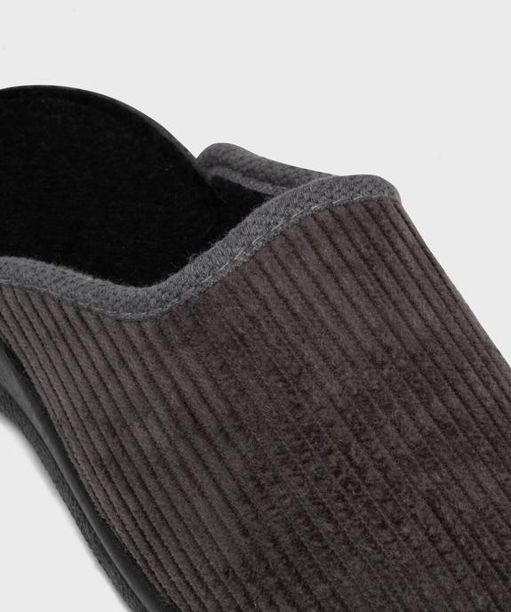 Chaussons mules confort en velours côtelé homme vue6 - G'FLEX - GEMO