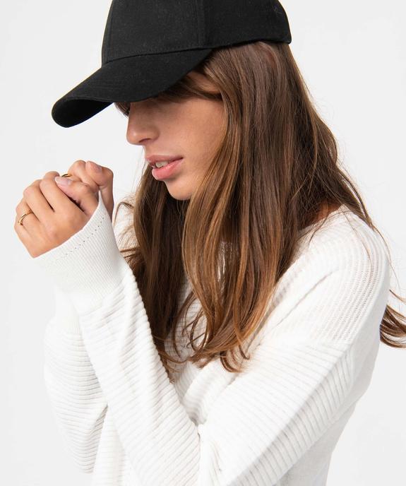 Pull femme en maille graphique et ouverture dos vue2 - GEMO(FEMME PAP) - GEMO
