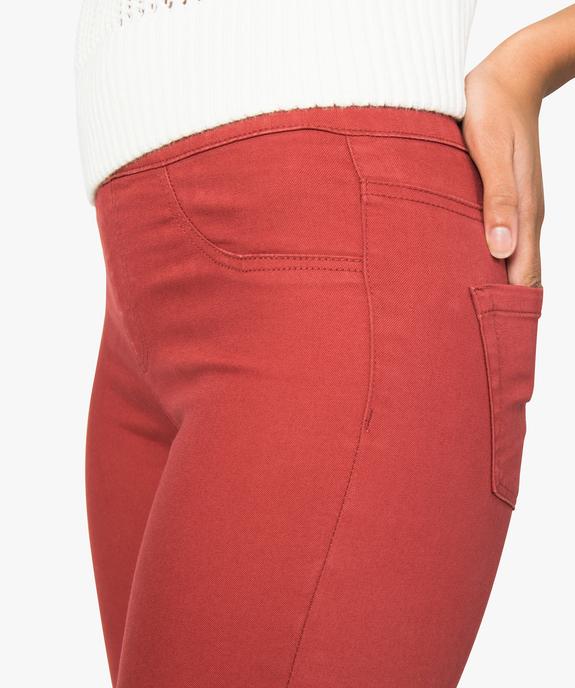 Pantalon femme jegging coloré à taille élastique vue2 - FOLLOW ME - GEMO