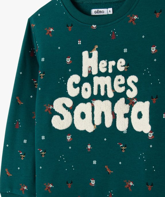 Sweat de Noël avec inscription en maille bouclette garçon vue2 - GEMO (ENFANT) - GEMO