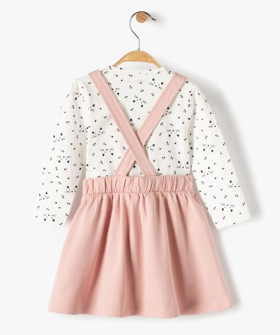 Ensemble bébé fille 2 pièces : robe + tee-shirt motif chat vue3 - GEMO(BEBE DEBT) - GEMO