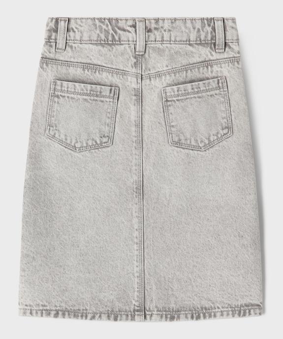 Jupe en jean délavé fille vue4 - GEMO 4G FILLE - GEMO