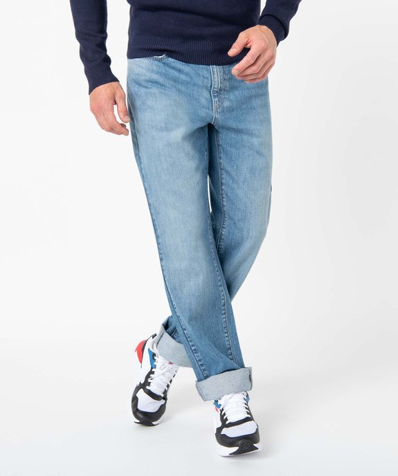 Jean homme coupe Regular aspect délavé vue1 - GEMO (HOMME) - GEMO