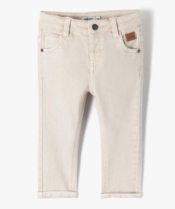 Pantalon slim en toile extensible bébé garçon vue1 - GEMO 4G BEBE - GEMO