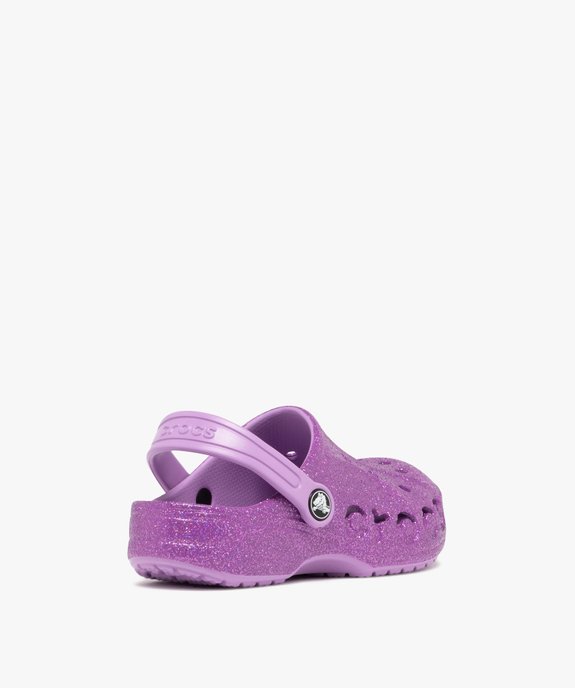 Sabots souples fille dessus perforé Baya Glitter - Crocs vue4 - CROCS - GEMO