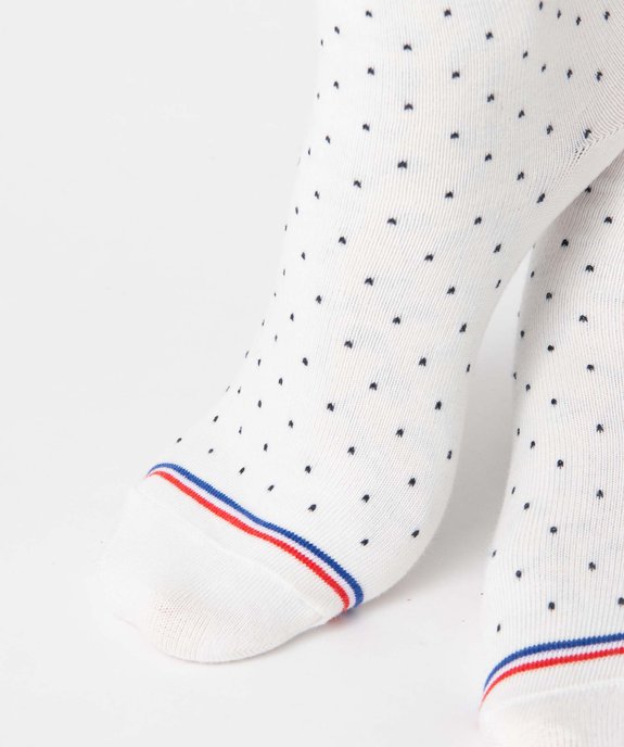 Chaussettes femme tige haute à pois - La Chaussette vue3 - MAISONBROUSSAUD - GEMO