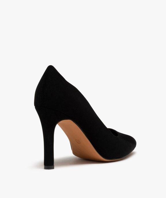 Escarpins femme à talon aiguille et dessus suédine unie vue4 - GEMO(URBAIN) - GEMO