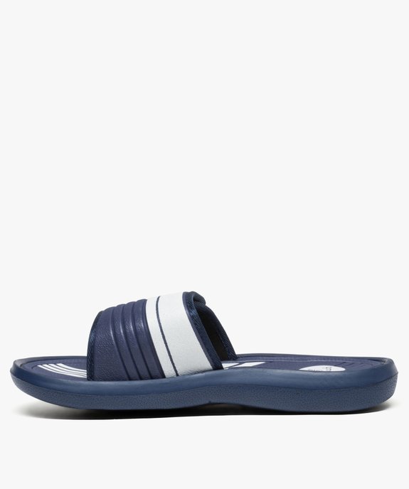 Sandales homme bicolores avec scratch pour la plage vue3 - GEMO (PLAGE) - GEMO