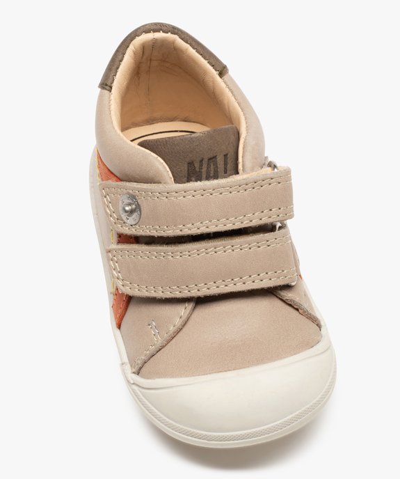 Baskets premiers pas bébé garçon dessus cuir – NA! vue5 - NA! - GEMO