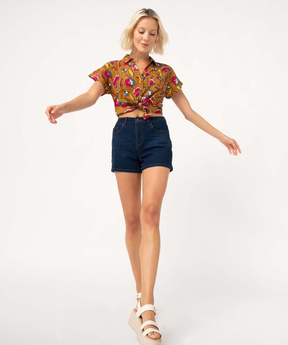 Chemise femme imprimée à manches courtes vue5 - GEMO(FEMME PAP) - GEMO