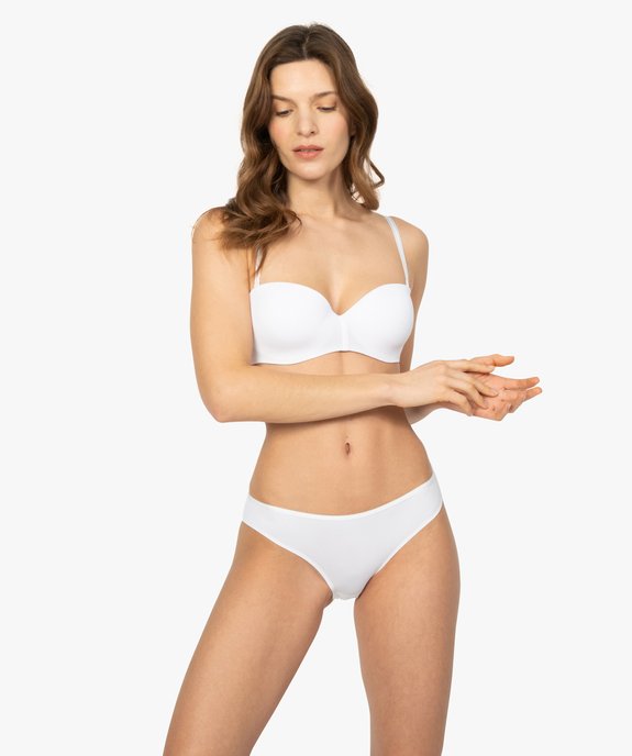 Soutien-gorge bandeau en microfibre avec bretelles muti-positions vue3 - GEMO(HOMWR FEM) - GEMO