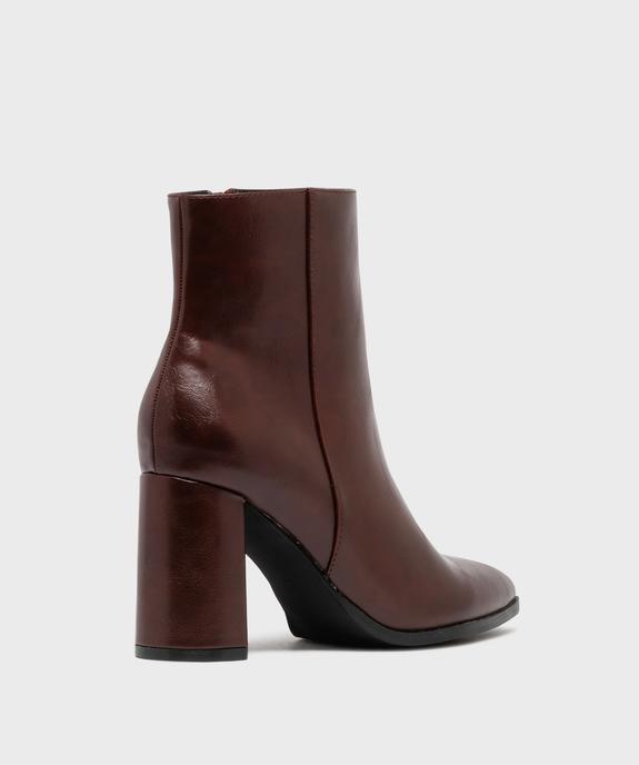 Boots à talon haut et bout pointu unies femme vue4 - FOLLOW ME - GEMO