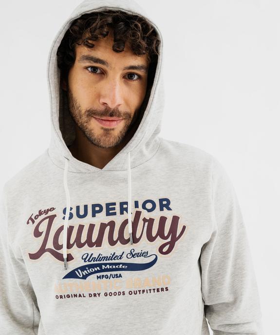 Sweat à capuche avec inscriptions homme - Tokyo Laundry vue5 - TOKYO LAUNDRY - GEMO