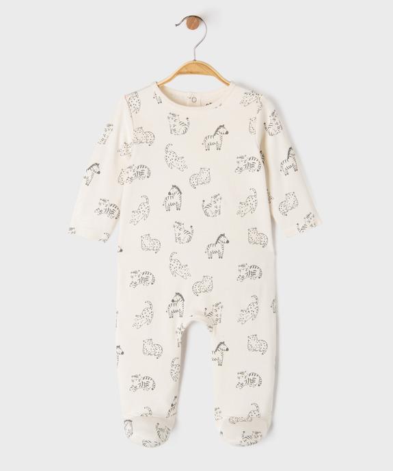 Pyjama en coton à motifs animaux bébé vue1 - GEMO 4G BEBE - GEMO
