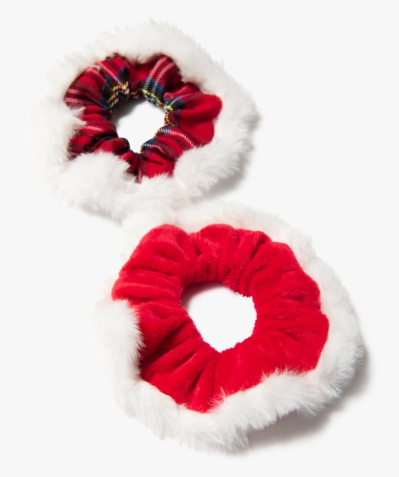 Chouchous fille spécial Noël avec maille peluche (lot de 2) vue1 - GEMO (ACCESS) - GEMO