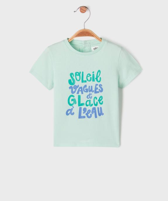 Tee-shirt manches courtes avec motif estival bébé garçon vue1 - GEMO 4G BEBE - GEMO