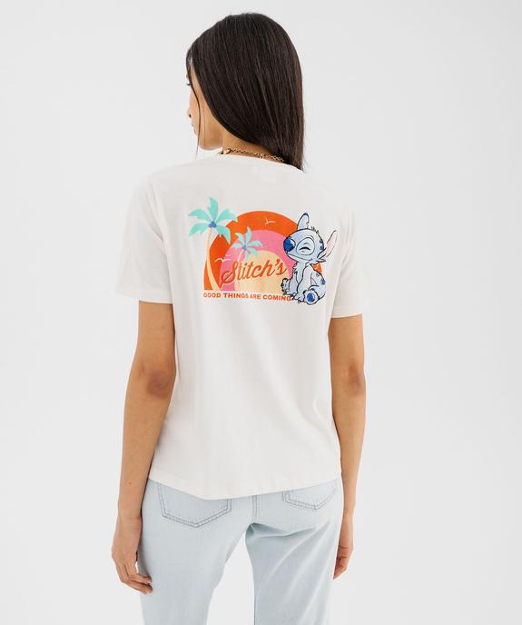 Tee-shirt manches courtes motif Stitch femme - Disney vue3 - LILO & STITCH - GEMO