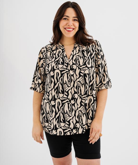 Bermuda à revers en coton stretch femme grande taille vue12 - GEMO 4G GT - GEMO