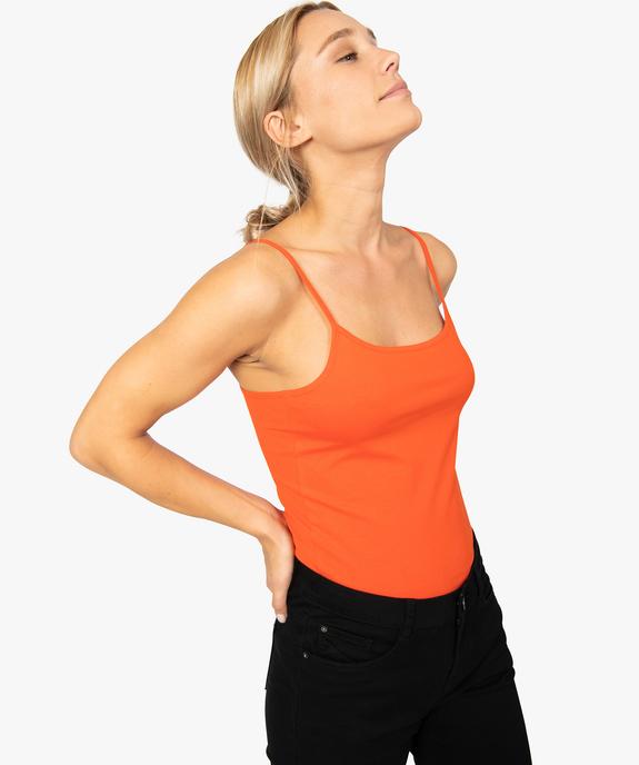 Débardeur uni à fines bretelles femme vue3 - GEMO(FEMME PAP) - GEMO