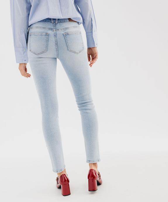 Jean slim taille normale en denim extensible femme vue3 - GEMO(FEMME PAP) - GEMO