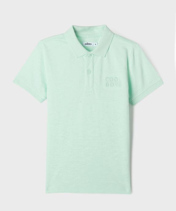 Polo manches courtes brodé garçon vue1 - GEMO (ENFANT) - GEMO