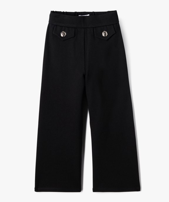 Pantalon en maille coupe large fille vue1 - GEMO (ENFANT) - GEMO
