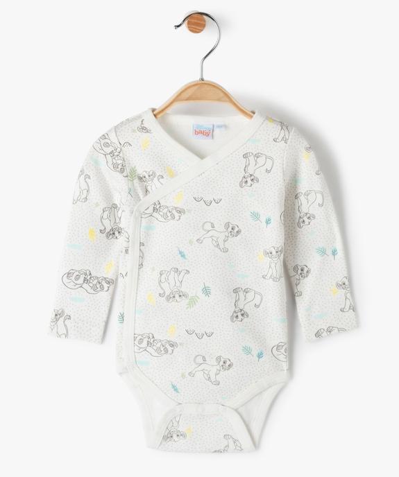 Body bébé à manches longues Le Roi Lion - Disney vue1 - DISNEY DTR - GEMO