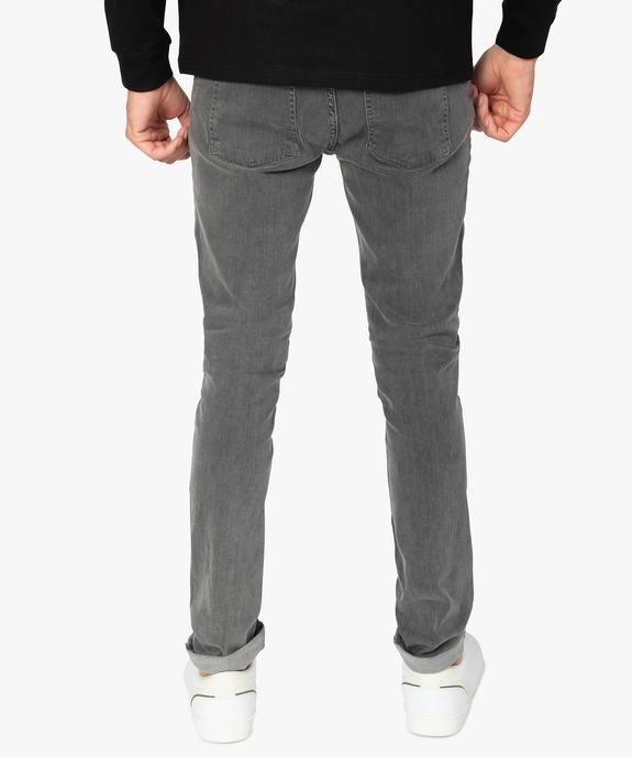 Jean homme coupe slim avec surpiqûres sur les cuisses vue3 - GEMO (HOMME) - GEMO