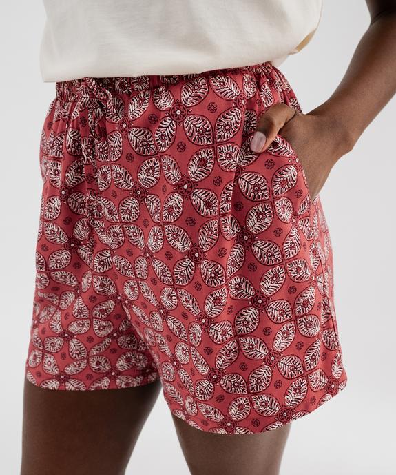 Short ample imprimé en viscose fluide femme vue2 - GEMO 4G FEMME - GEMO